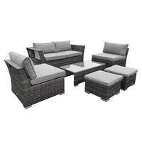 St Tropez Rattan Lounge Set - Grey